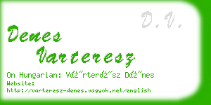 denes varteresz business card